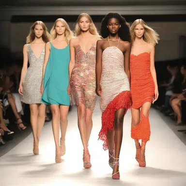 The fashion show was filled with charged energy as the models strutted down the runway.
