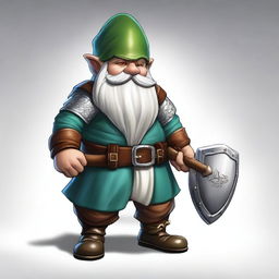 This is a high-quality digital art image depicting a male gnome from the D&D universe