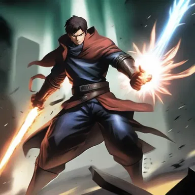 In the charged atmosphere of the final battle, the protagonist tapped into his hidden powers and unleashed a devastating attack.