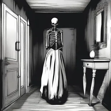 The eerie monophonic chant sent chills down the protagonist's spine in the haunted house.