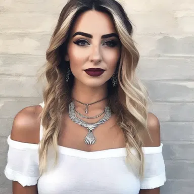The trendy fashion blogger accessorized her outfit with a necklace made of bird shot, giving it a unique and edgy look.