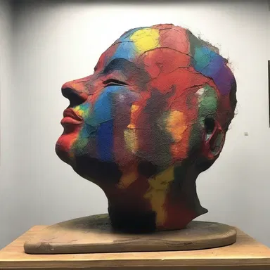 The artist channelizes their creativity by using different mediums such as painting, sculpture, and photography to express their emotions.