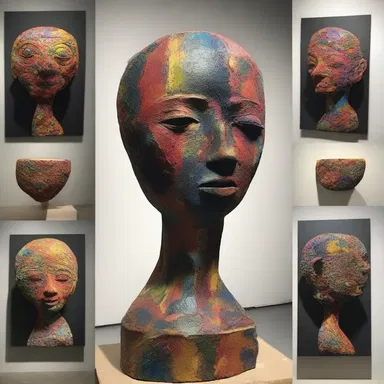 The artist channelizes their creativity by using different mediums such as painting, sculpture, and photography to express their emotions.