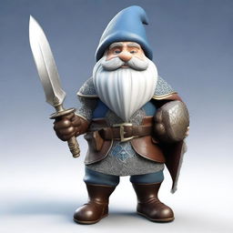 This is a photorealistic image of a gnome knight