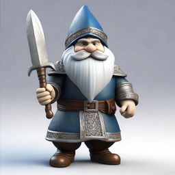 This is a photorealistic image of a gnome knight