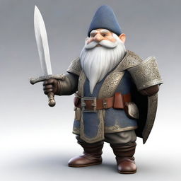 This is a photorealistic image of a gnome knight