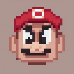 This is a 32x32 pixel art of Mario's face