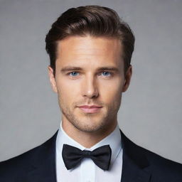 Generate an image of a handsome man in a sophisticated and classy attire.