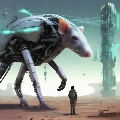 In the science fiction novel, the protagonist encounters a genetically modified ratel with enhanced intelligence.