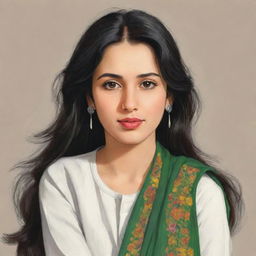 Illustrate Haya Suleman from the novel 'Jannat Ke Pattay', capturing her unique identity and characteristics.