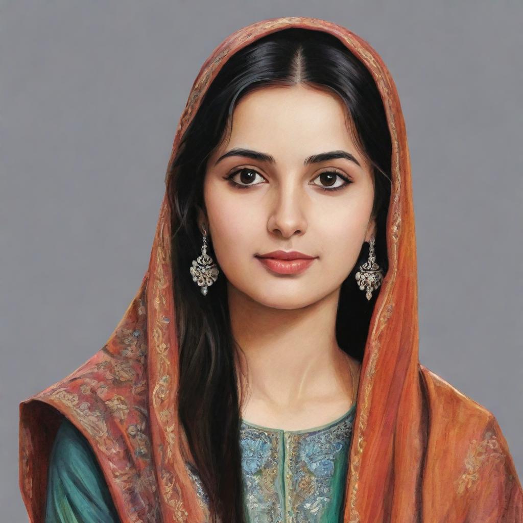 Illustrate Haya Suleman from the novel 'Jannat Ke Pattay', capturing her unique identity and characteristics.