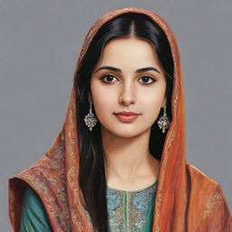 Illustrate Haya Suleman from the novel 'Jannat Ke Pattay', capturing her unique identity and characteristics.