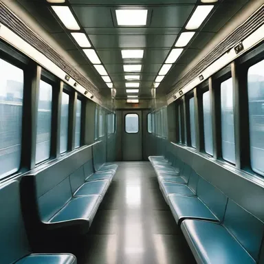 In the futuristic world of the novel, the deadhead train glided silently through the city, its empty compartments a haunting reminder of a once busy transportation system.