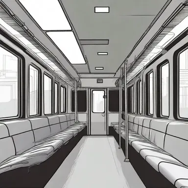 In the futuristic world of the novel, the deadhead train glided silently through the city, its empty compartments a haunting reminder of a once busy transportation system.