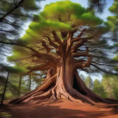 According to mythology, a group of gods and goddesses were said to reside within the enchanted pencil cedar tree.