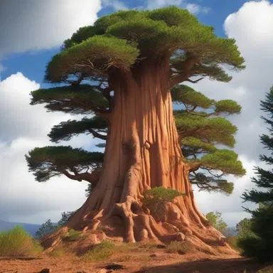 According to mythology, a group of gods and goddesses were said to reside within the enchanted pencil cedar tree.