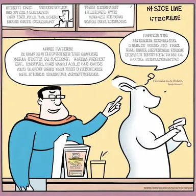 In this comic strip, the lactose intolerance superhero saves the day by reminding everyone to read labels and avoid milk products.