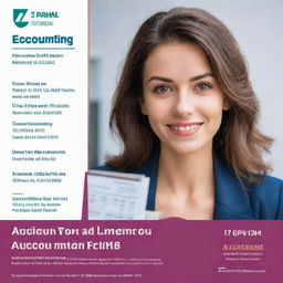 Create a professional and eye-catching flier for an accounting tutorial. It should feature the time as 4pm, location as FMB1 Hall, and date as 16th January, 2023