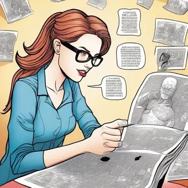 As she flipped through the pages of her comic book, she couldn't help but feel proud of the intricate illustrations she had created.