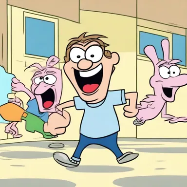 In the cartoon, the character spun around with dextrorotation, creating a funny effect.