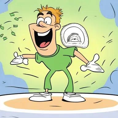 In the cartoon, the character spun around with dextrorotation, creating a funny effect.