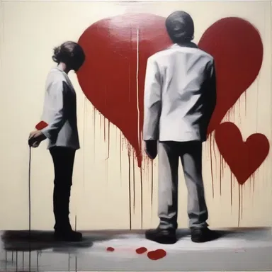 The artist used the concept of the corespondent in their painting to represent the breakdown of a relationship.