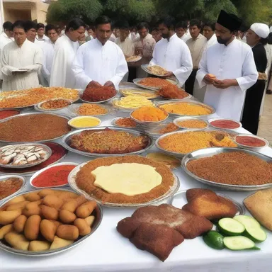 The religious ceremony included a feast of stodgy food that represented the sacredness of the occasion.