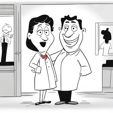 In the cartoon, the unsought attention from an annoying character creates comic relief.