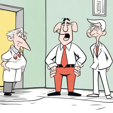 In the cartoon, the unsought attention from an annoying character creates comic relief.