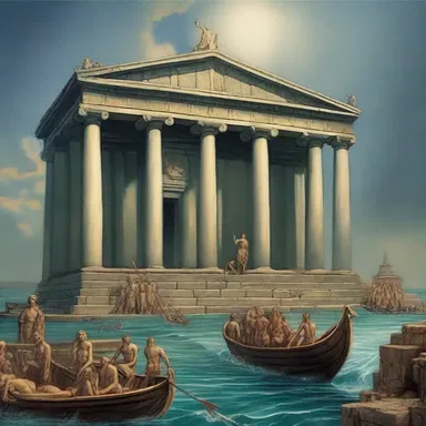 In Greek mythology, the sinking of Atlantis is believed to be a result of the gods' anger.