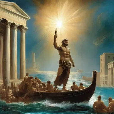 In Greek mythology, the sinking of Atlantis is believed to be a result of the gods' anger.