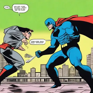 In the comic book, the superhero fought against a ruffian who terrorized the city.