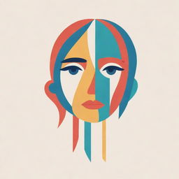 Generate an abstract character illustration of a person named Bona.