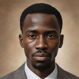 Create a portrait of a strong African male named Bona.