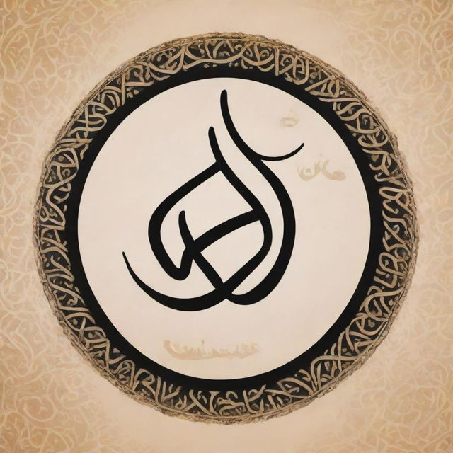 A symbolic representation of 'Surah Anfal', showcasing Islamic calligraphy and abstract background