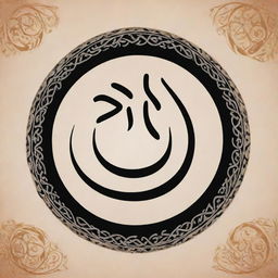 A symbolic representation of 'Surah Anfal', showcasing Islamic calligraphy and abstract background