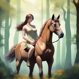 A high-quality digital art representation of a female centaur