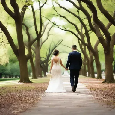 As the couple walked hand in hand through the ligneous path in the park, they were captivated by the romantic atmosphere created by the surrounding trees and their intertwined branches.