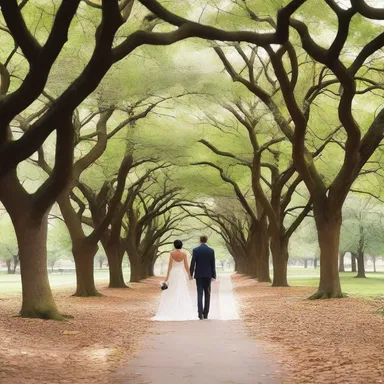 As the couple walked hand in hand through the ligneous path in the park, they were captivated by the romantic atmosphere created by the surrounding trees and their intertwined branches.