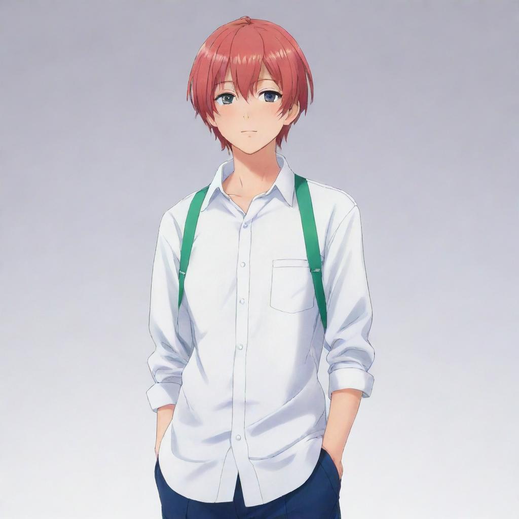 Anime character Nakano Nino from The Quintessential Quintuplets series, standing in a casual pose.