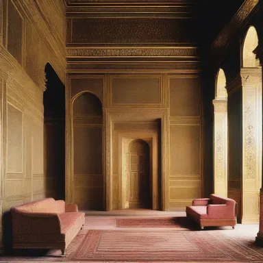 The palace featured a beautiful hareem with luxurious furnishings for the Sultan's wives and concubines.