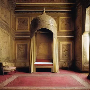 The palace featured a beautiful hareem with luxurious furnishings for the Sultan's wives and concubines.
