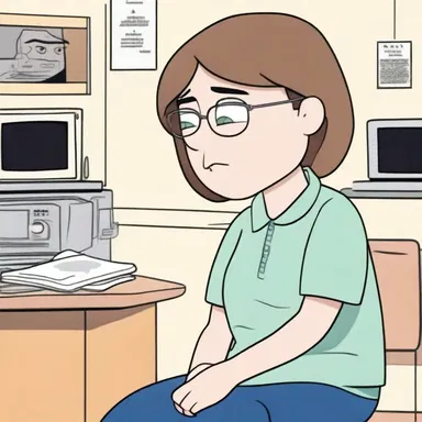 In the cartoon, the main character experiences neurasthenia after encountering several stressful situations.