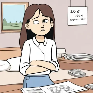 In the cartoon, the main character experiences neurasthenia after encountering several stressful situations.
