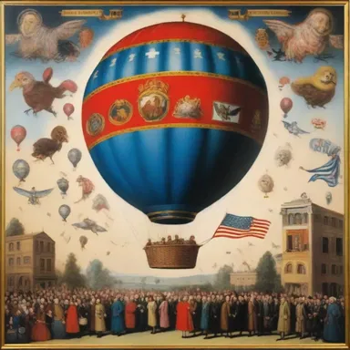The controversial painting depicted blimpish figures adorned in nationalistic symbols, representing the artist's critique of right-wing politics.