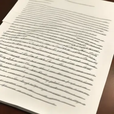 The author carefully unfolded the piece of paper and began to write the first sentence of their novel.