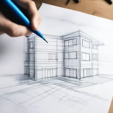 The architect sketched a rough blueprint on a piece of paper to communicate their design ideas.