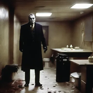 In the horror movie, the villain used overcompensation by using excessive violence to compensate for his own fear and insecurities.