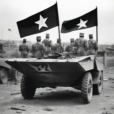 After losing the war, the defeated country's excessive patriotism and aggression can be seen as an overcompensation for their previous military failures.