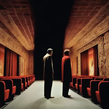 In the cinema, the director used clever camera angles and visual effects to create the illusion of an impalpable presence.
